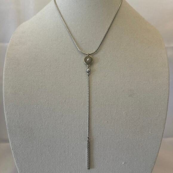 Lucky Brand Jewelry - Lucky Brand Boho Celestial Whimsygoth Y Necklace, Two-Tone Hammered Metal